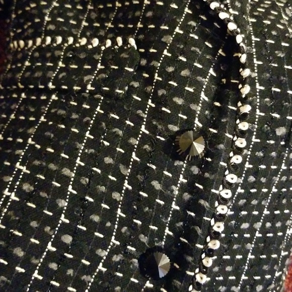 GIANCARLO FERRARI B/W/Gray Glitter Thread Jacket S - Picture 8 of 8